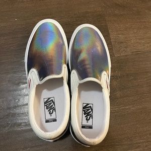 Iridescent Slip On Vans